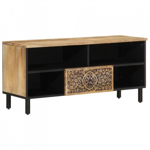 Szafka pod telewizor, 100x33x46 cm, lite drewno mango