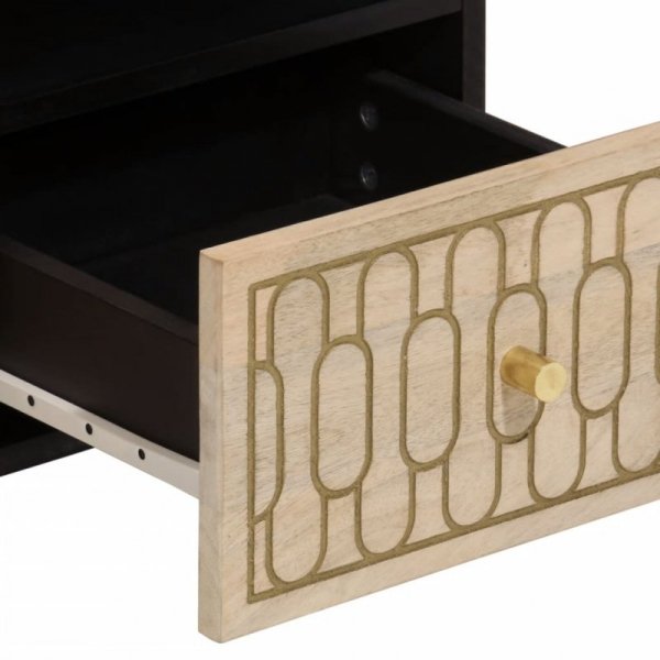 Szafka pod telewizor, 70x33x46 cm, lite drewno mango
