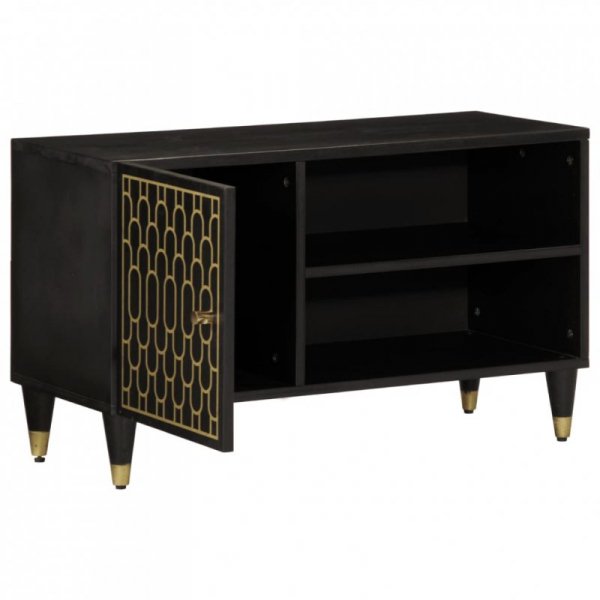 Szafka pod telewizor, 80x31,5x46 cm, lite drewno mango