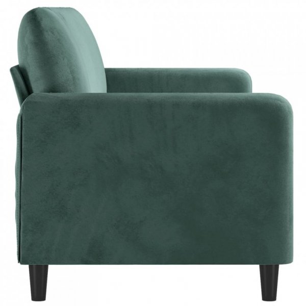 Sofa 3-osobowa, ciemnozielony, 180 cm, obita aksamitem