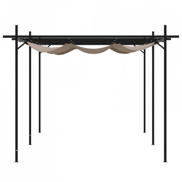 Pergola ze zwijanym dachem, taupe, 589x292x230 cm