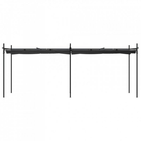 Pergola ze zwijanym dachem, antracytowa, 589x292x230 cm