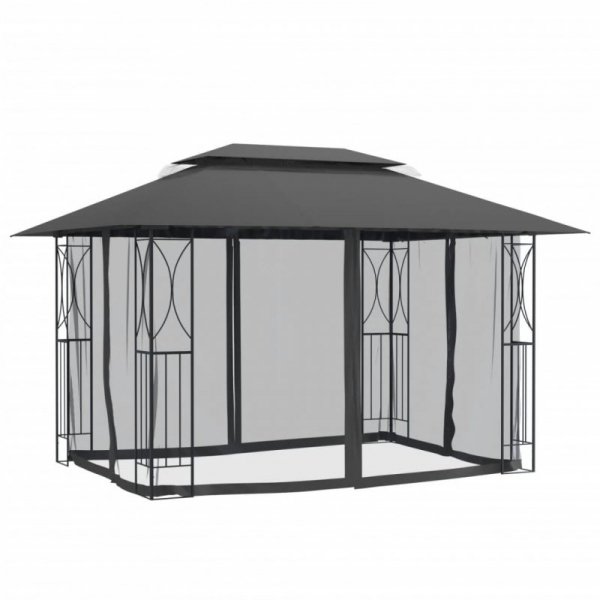 Altana z dachem, antracytowa, 400x300x270 cm, stal