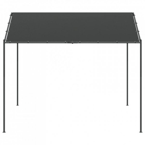 Baldachim ogrodowy, antracytowy, 3x3 m, stal i tkanina