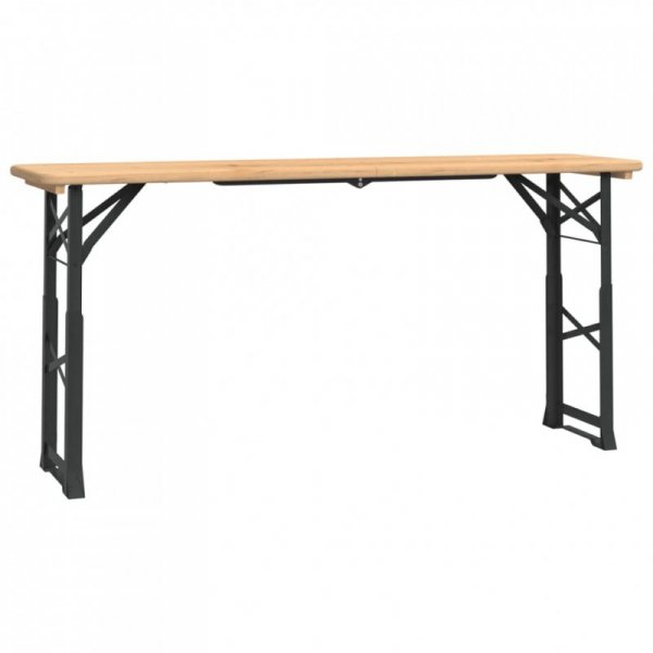 Składany stół biesiadny, 170x50x75/105 cm, lite drewno jodłowe
