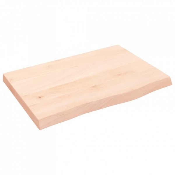 Półka, 60x40x(2-4) cm, surowe lite drewno dębowe