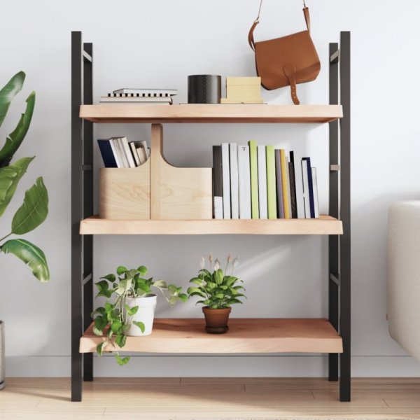 Półka, 80x40x(2-6) cm, surowe lite drewno dębowe