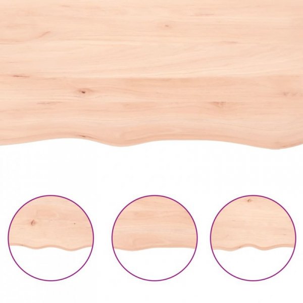 Półka, 80x50x(2-4) cm, surowe lite drewno dębowe