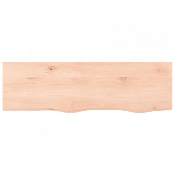 Półka, 100x30x(2-4) cm, surowe lite drewno dębowe