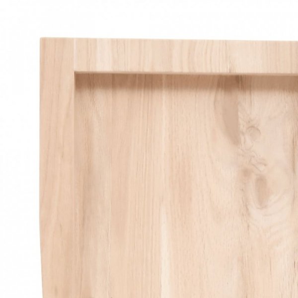 Półka, 100x50x(2-6) cm, surowe lite drewno dębowe