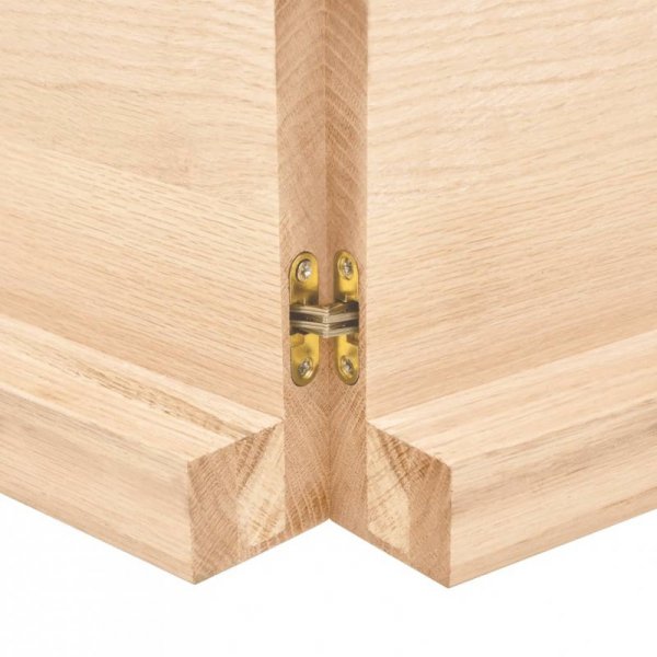 Półka, 120x50x(2-6) cm, surowe lite drewno dębowe