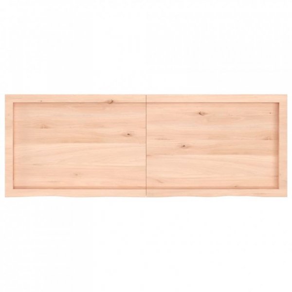 Półka, 140x50x(2-6) cm, surowe lite drewno dębowe