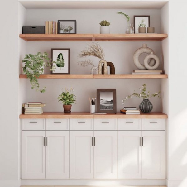 Półka, brązowa, 160x50x(2-4) cm, lakierowane lite drewno dębowe