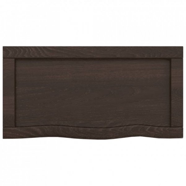 Półka, ciemnobrązowa, 40x30x(2-6) cm, wykończone drewno dębowe