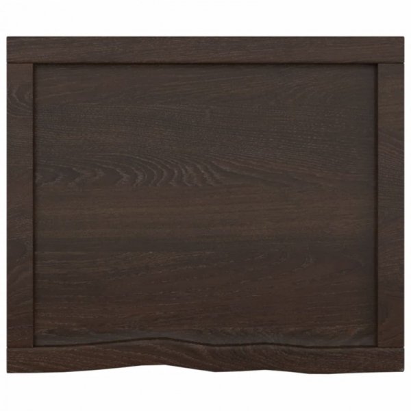 Półka, ciemnobrązowa, 60x50x(2-4) cm, wykończone drewno dębowe
