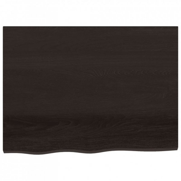 Półka, ciemnobrązowa, 80x60x(2-4) cm, wykończone drewno dębowe