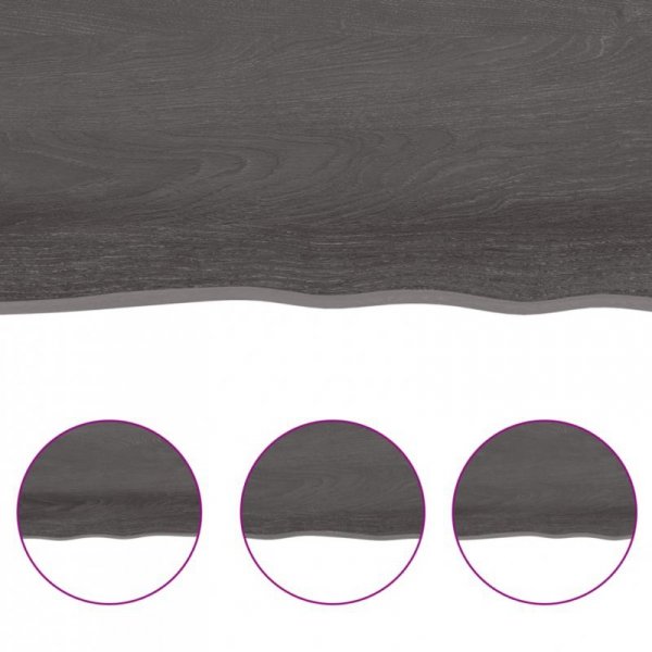 Półka, ciemnobrązowa, 100x30x(2-6) cm, wykończone drewno dębowe