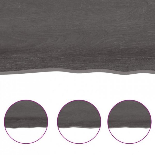 Półka, ciemnobrązowa, 100x40x(2-6) cm, wykończone drewno dębowe