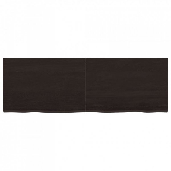 Półka, ciemnobrązowa, 120x40x(2-4) cm, wykończone drewno dębowe