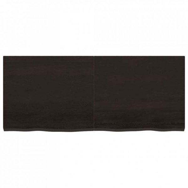 Półka, ciemnobrązowa, 120x50x(2-4) cm, wykończone drewno dębowe