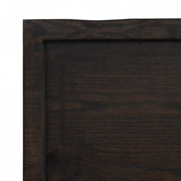Półka, ciemnobrązowa, 120x60x(2-4) cm, wykończone drewno dębowe