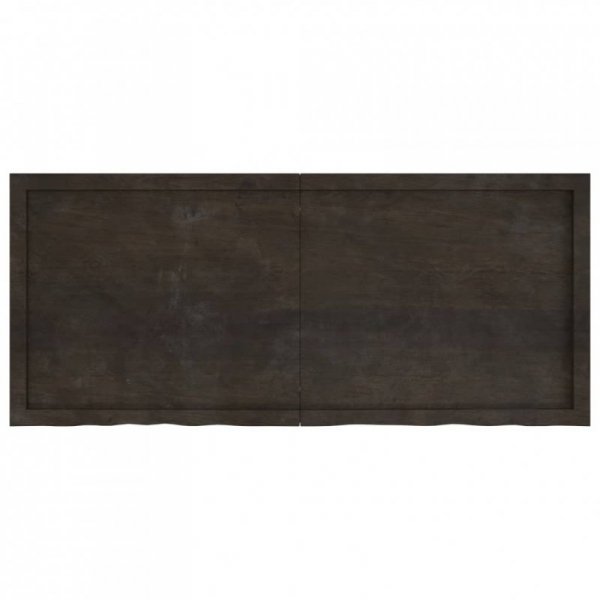 Półka, ciemnobrązowa, 140x60x(2-4) cm, wykończone drewno dębowe