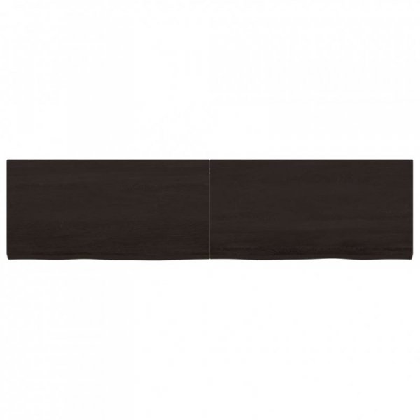 Półka, ciemnobrązowa, 160x40x(2-4) cm, wykończone drewno dębowe