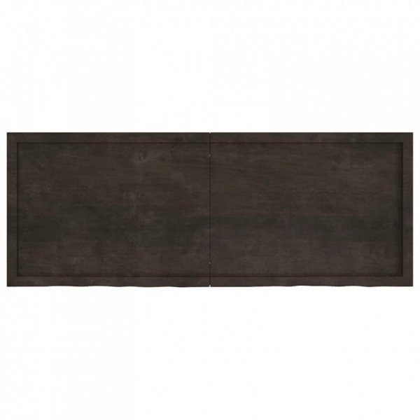 Półka, ciemnobrązowa, 160x60x(2-6) cm, wykończone drewno dębowe