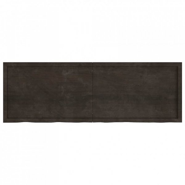Półka, ciemnobrązowa, 180x60x(2-4) cm, wykończone drewno dębowe