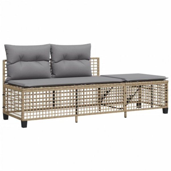 3-cz. narożna sofa ogrodowa z poduszkami, mieszany beż