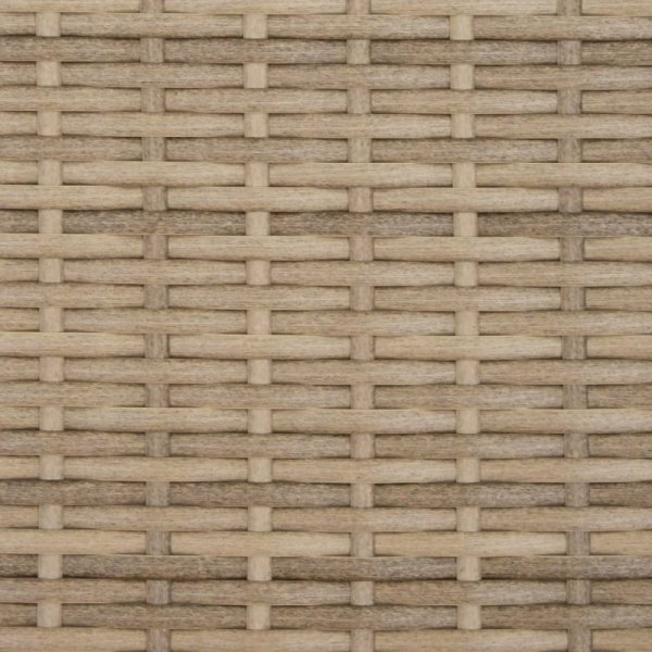 Sofa ogrodowa 2-osobowa ze stołkami, beżowa, rattan PE
