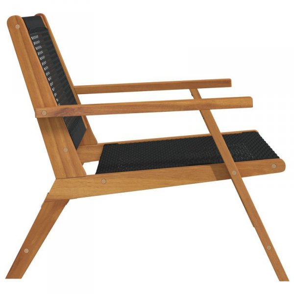 Krzesła ogrodowe  2 szt. Czarny 76x67x73,5 cm Lite drewno akacjowe