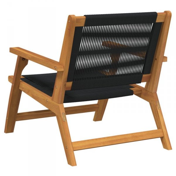 Krzesła ogrodowe  2 szt. Czarne 67x77x73 cm Lite drewno akacjowe