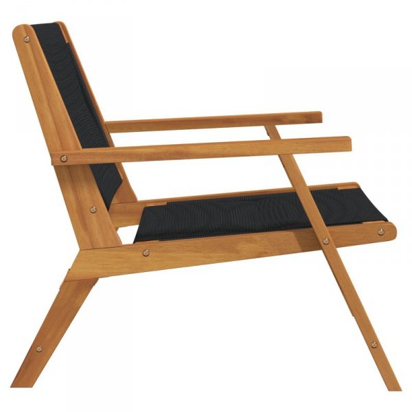 Krzesła ogrodowe  2 szt. Czarne 67x77x73 cm Lite drewno akacjowe