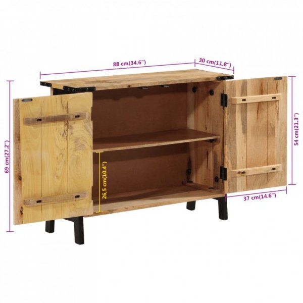 Szafka, 88x30x69 cm, lite drewno mango