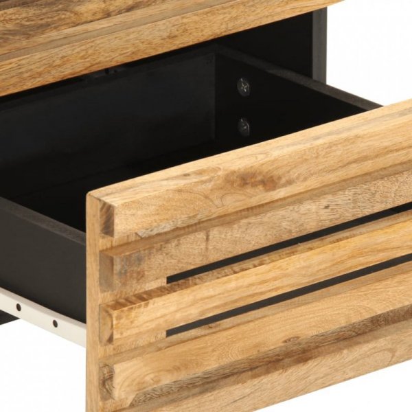 Szafki nocne, 2 szt., 40x34x46 cm, lite surowe drewno mango