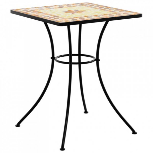 Mozaikowy stolik bistro, terakota, 60x60x74 cm, ceramiczny