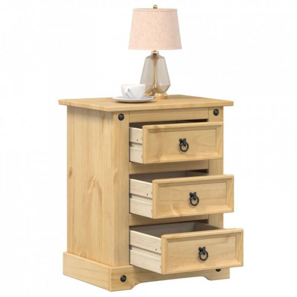 Szafka nocna Corona, 53x39x66 cm, lite drewno sosnowe