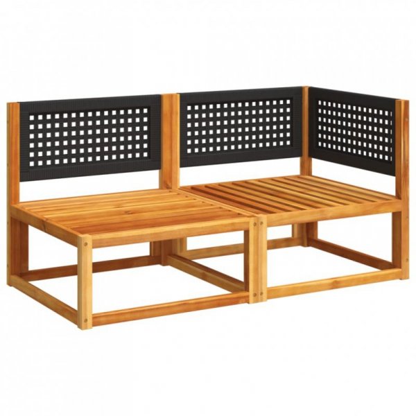Sofa ogrodowa z poduszkami, 2-osobowa, lite drewno akacjowe