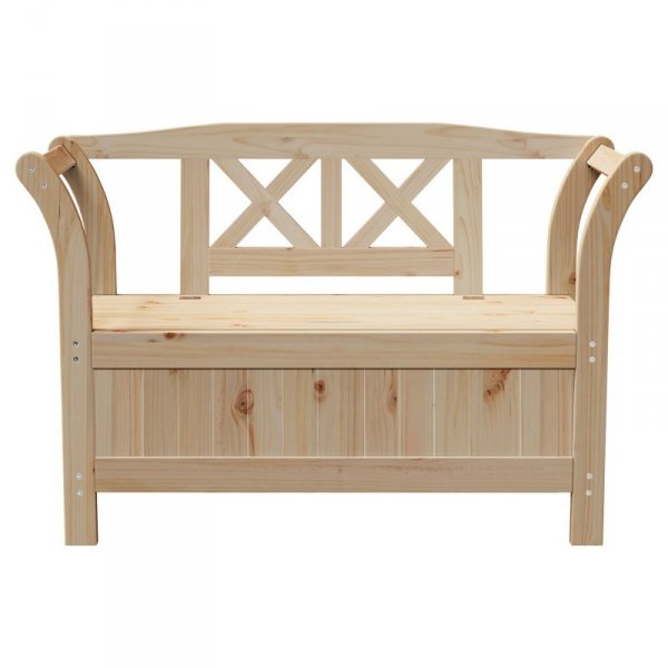Ławka ogrodowa  119x76x44 cm z litego drewna sosnowego