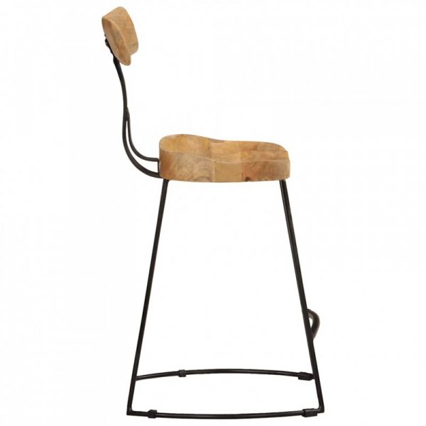 Hokery barowe 2 szt. 49x43x79 cm Drewno lite Mango