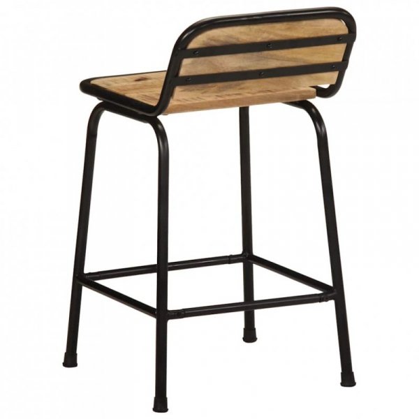 Hokery barowe 4 szt. 46x35,5x70 cm Drewno lite surowe mango