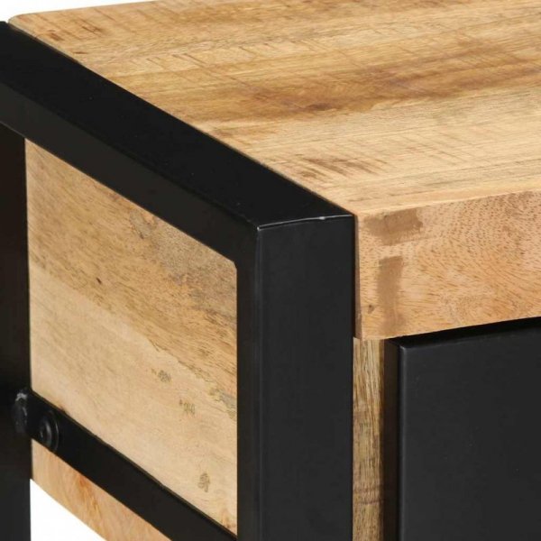 Konsola Stolik 100x35x75 cm lite drewno surowe mango