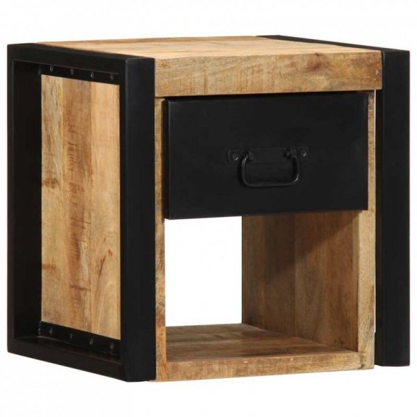 Szafka nocna 40x35x40 cm lite drewno surowe mango