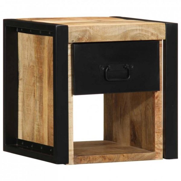 Szafki nocne 2 szt. 40x35x40 cm Drewno lite surowe Mango