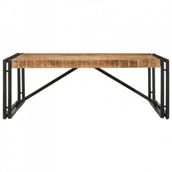 Stolik kawowy 100x100x35 cm lite drewno surowe mango
