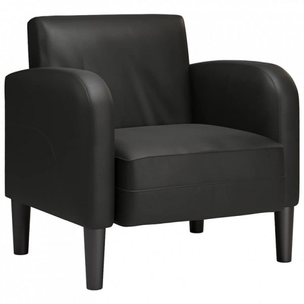 Sofa Fotel z Podłokietnikami Czarny 54 cm Skóra ekologiczna