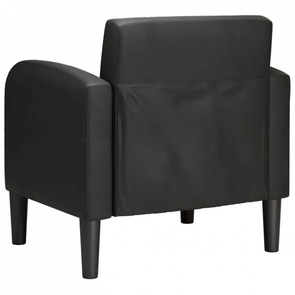 Sofa Fotel z Podłokietnikami Czarny 54 cm Skóra ekologiczna