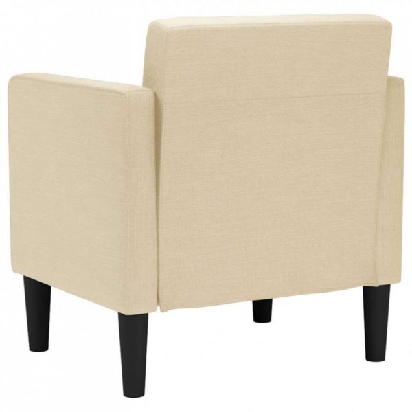 Sofa Fotel z Podłokietnikami Kremowy 53 cm Tkanina