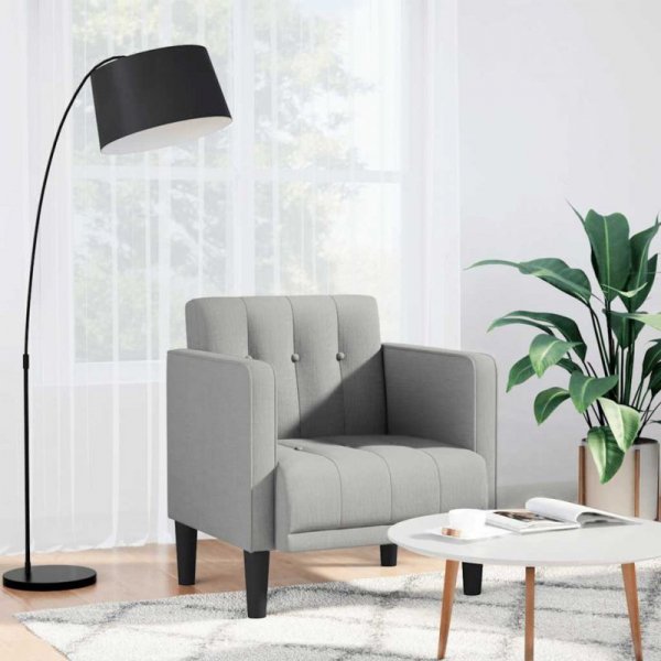 Sofa Fotel z Podłokietnikami Cloud Grey 53 cm Tkanina